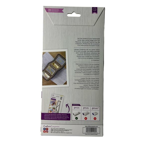 GEMINI Decorative Panel Die Precious Secrets 11pc Cardmaking Craft Metal NEW - Picture 6 of 11